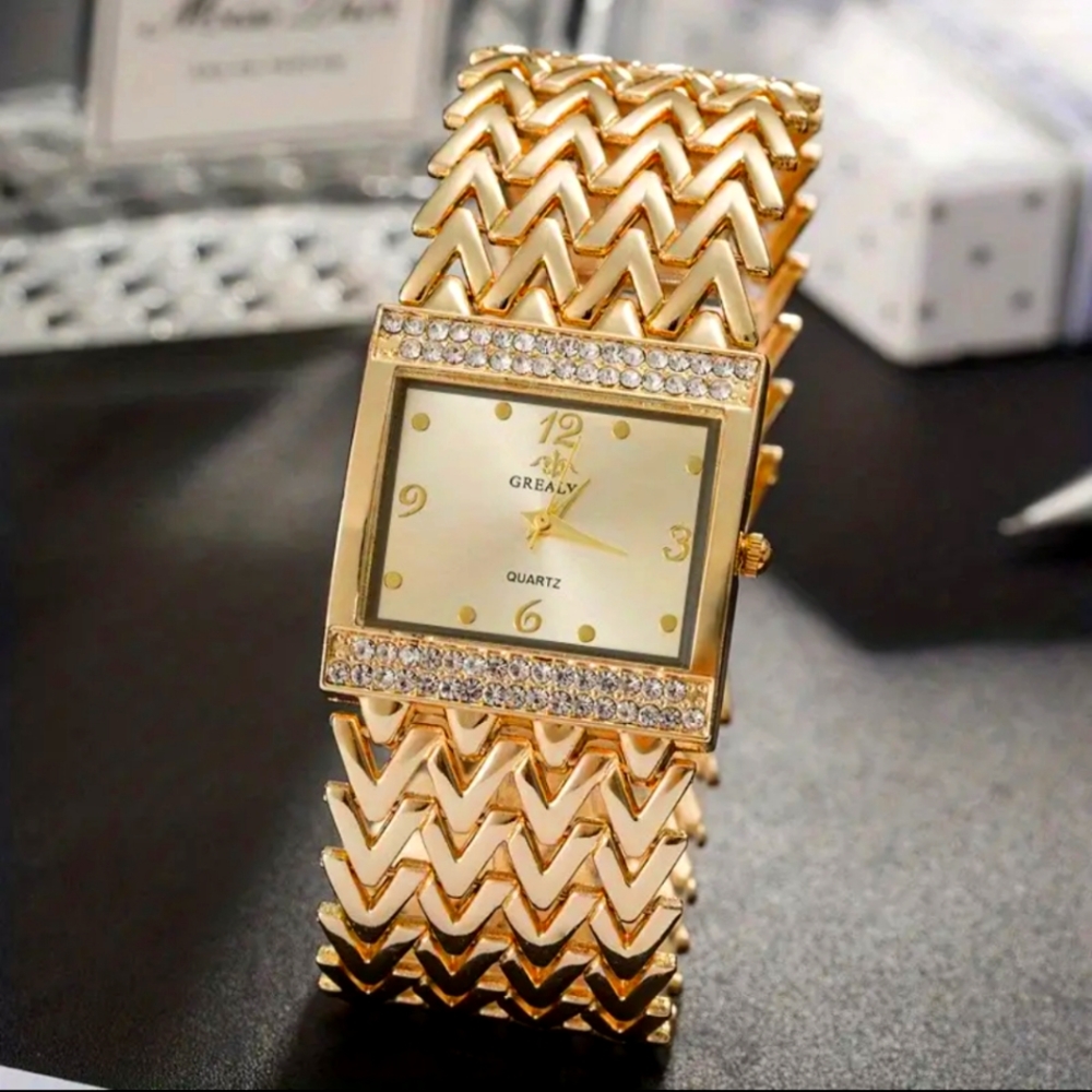 Women's Gold Plated Quartz Classic Stylish Evening Watch